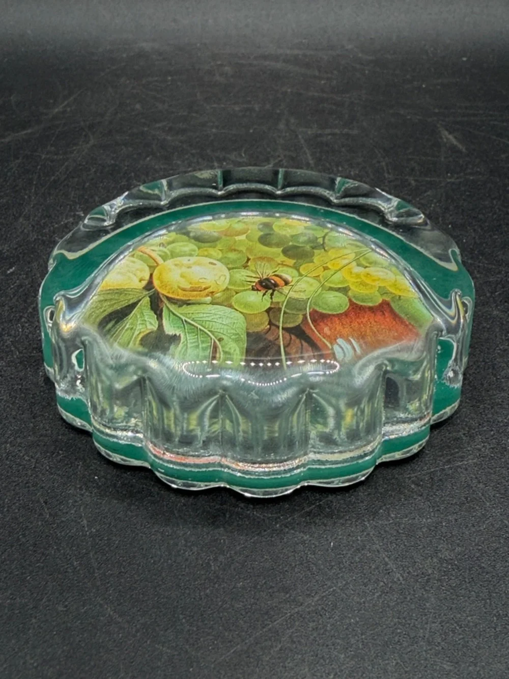 Paulus Theodorus Fruit & Flowers Honey Bee Glass National Gallery Paperweight